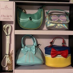 Disney Princess 5 Pieces Micro Bag Set - Green, Blue, Yellow, Red